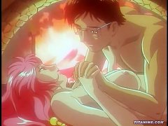 Hot Hentai Red Head With Double D Boobs Gets Her Pussy Licked And Fucked